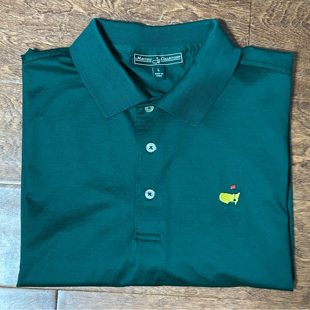 Masters Collection Golf Dark Green Polo Shirt Size Large